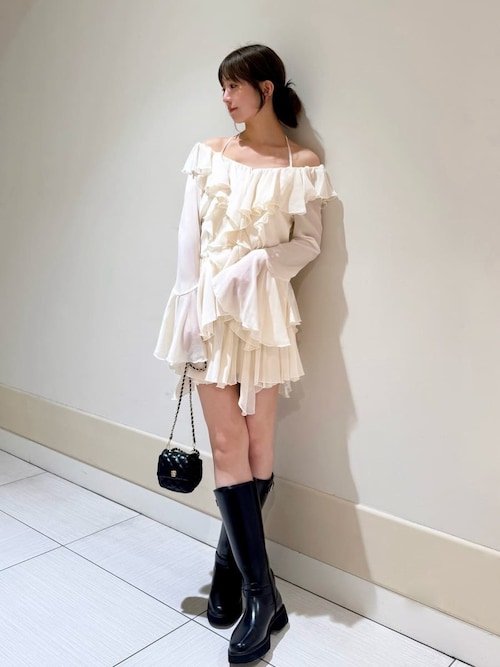 シフォンフリルミニコンビワンピース（ワンピース）｜SNIDEL