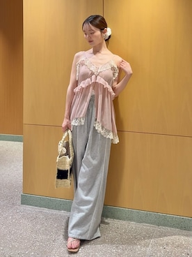 「SNIDEL（スナイデル）のアイテム（パンツ）」を使った、SNIDELさん（レディース・160cm）の夏コーディネート