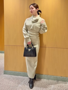 「SNIDEL（スナイデル）のアイテム（シューズ）」を使った、SNIDELさん（レディース・160cm）の冬コーディネート