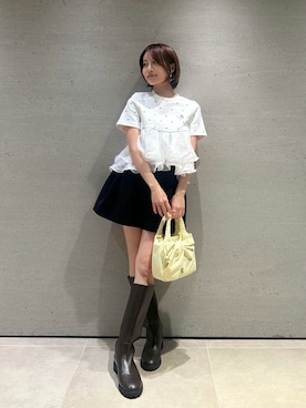 「SNIDEL（スナイデル）のアイテム（パンツ）」を使った、SNIDELさん（レディース・153cm）の春コーディネート