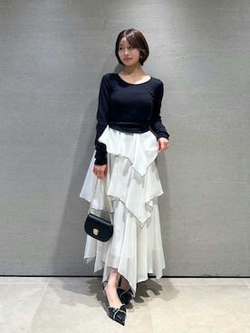 「SNIDEL（スナイデル）のアイテム（シューズ）」を使った、SNIDELさん（レディース・153cm）の冬コーディネート