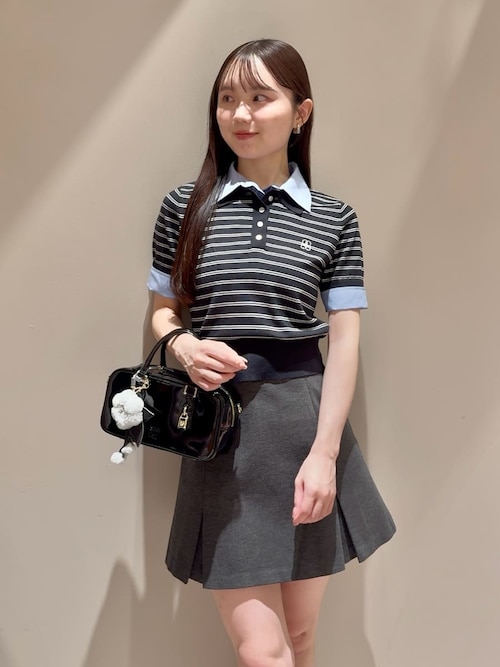 ベルト付きボックスミニスカショ（スカート）｜SNIDEL