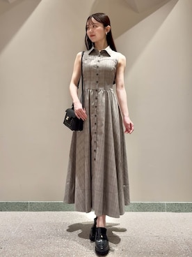 SNIDEL Sustainableコルセットディテールシャツワンピース