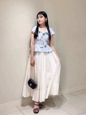 「フレアスカート」｜SNIDELさん（レディース・158cm）の春コーディネート