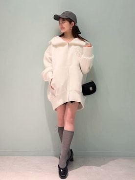 「SNIDEL（スナイデル）のアイテム（帽子）」を使った、SNIDELさん（レディース・153cm）の春コーディネート