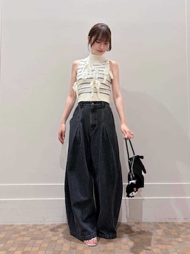 「SNIDEL（スナイデル）のアイテム（トップス）」を使った、SNIDELさん（レディース・160cm）の夏コーディネート