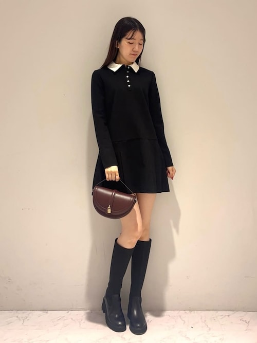 衿つきプリーツカットミニワンピース（ワンピース）｜SNIDEL