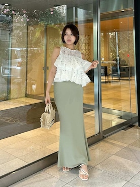 「SNIDEL（スナイデル）のアイテム（スカート）」を使った、SNIDELさん（レディース・153cm）の春コーディネート