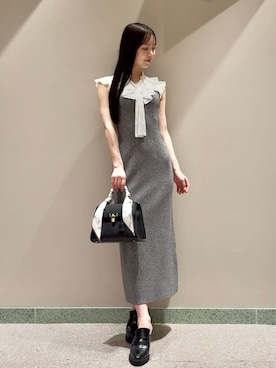 「ニットワンピース」｜SNIDELさん（レディース・160cm）の夏コーディネート