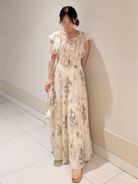 「SNIDEL（スナイデル）のアイテム（ワンピース）」を使った、SNIDELさん（レディース・151cm）の夏コーディネート