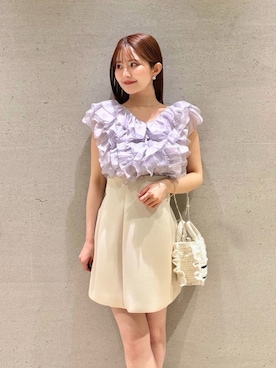 「SNIDEL（スナイデル）のアイテム（バッグ）」を使った、SNIDELさん（レディース・153cm）の春コーディネート