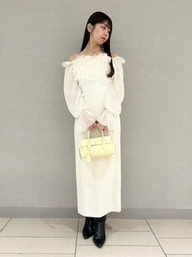 「SNIDEL（スナイデル）のアイテム（スカート）」を使った、SNIDELさん（レディース・165cm）の冬コーディネート