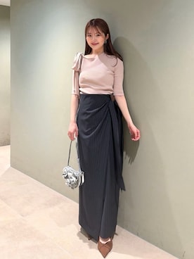 「SNIDEL（スナイデル）のアイテム（スカート）」を使った、SNIDELさん（レディース・153cm）の春コーディネート