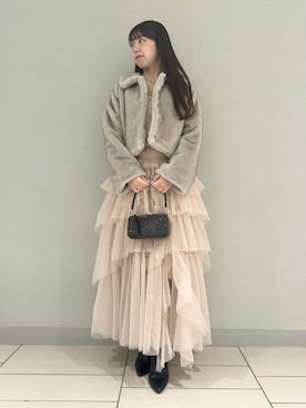 「コート」｜SNIDELさん（レディース・165cm）の冬コーディネート