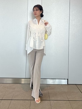 「SNIDEL（スナイデル）のアイテム（パンツ）」を使った、SNIDELさん（レディース・157cm）の春コーディネート