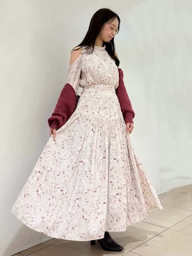 「SNIDEL（スナイデル）のアイテム（ワンピース/ドレス）」を使った、SNIDELさん（レディース・154cm）の冬コーディネート