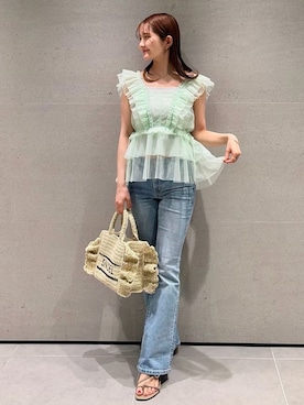 「SNIDEL（スナイデル）のアイテム（バッグ）」を使った、SNIDELさん（レディース・153cm）の春コーディネート