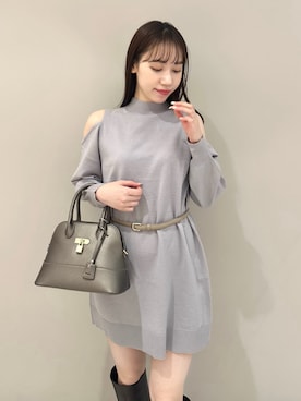 「SNIDEL（スナイデル）のアイテム（ブーツ）」を使った、SNIDELさん（レディース・162cm）の冬コーディネート