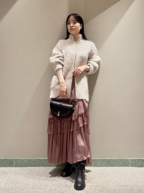 エブール　アルパカシャギー深Vトップス green label relaxing（グリーンレーベルリラクシング）の「アルパカ