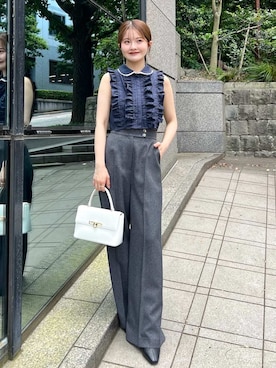 「アイテム（イヤリング）」を使った、SNIDELさん（レディース・153cm）の夏コーディネート
