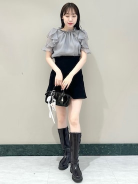 「アイテム（チャーム）」を使った、SNIDELさん（レディース・162cm）の夏コーディネート