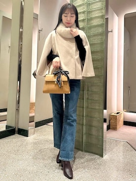 「アイテム（チェスターコート）」を使った、SNIDELさん（レディース・162cm）の秋コーディネート