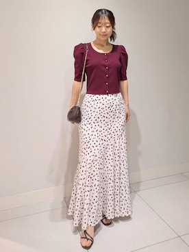 「SNIDEL（スナイデル）のアイテム（トップス）」を使った、SNIDELさん（レディース・151cm）の春コーディネート