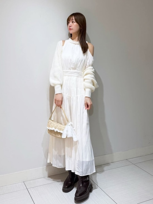 コールドショルダーロングワンピース（ワンピース）｜SNIDEL