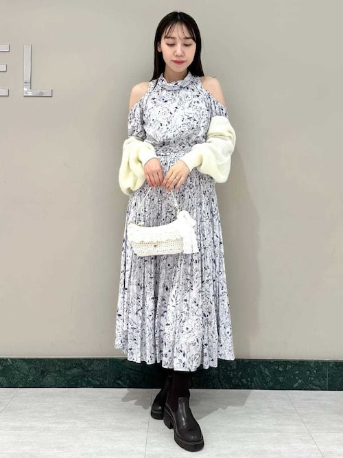 コールドショルダーロングワンピース（ワンピース）｜SNIDEL