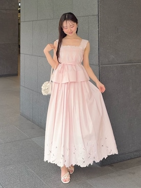 「フレアスカート」｜SNIDELさん（レディース・160cm）の春コーディネート