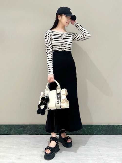 セール】【WEB限定カラーあり】ギャザーオフショルカットソー（T