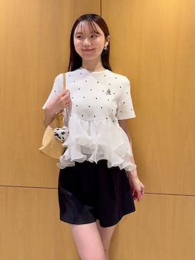 「SNIDEL（スナイデル）のアイテム（バッグ）」を使った、SNIDELさん（レディース・160cm）の夏コーディネート