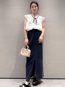 SNIDELさん（レディース・159cm）の夏コーディネート