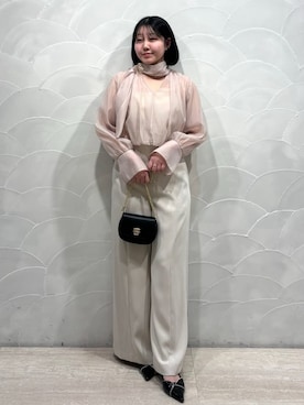 「SNIDEL（スナイデル）のシアーボレロオールインワンドレス（つなぎ/オールインワン、ベージュ系）」を使った、SNIDELさんの春コーディネート