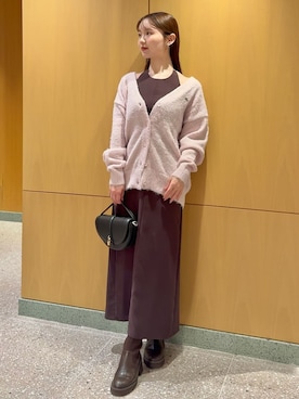 「アイテム（ワンピース、ピンク系）」を使った、SNIDELさん（レディース・160cm）の秋コーディネート