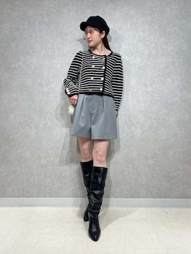 「SNIDEL（スナイデル）のアイテム（帽子）」を使った、SNIDELさん（レディース・157cm）の冬コーディネート