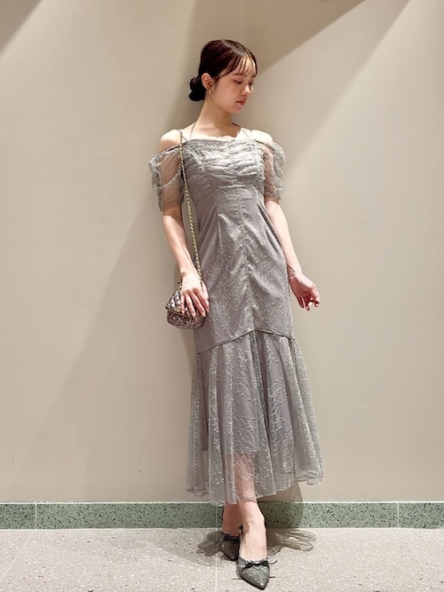 ギャザードレープレースドレス（ワンピース）｜SNIDEL（スナイデル）の