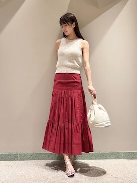 「アイテム（ニット/セーター）」を使った、SNIDELさん（レディース・165cm）の夏コーディネート