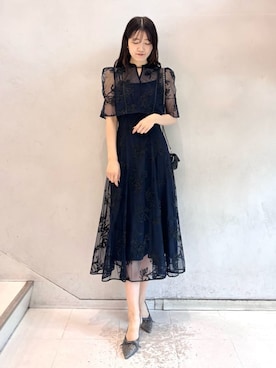 「アイテム（ワンピース/ドレス）」を使った、SNIDELさん（レディース・174cm）の秋コーディネート