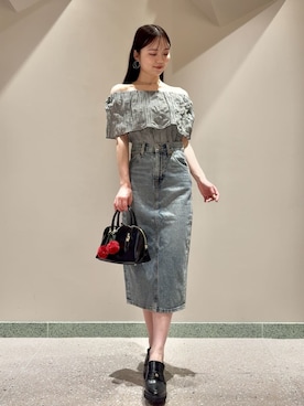 「アイテム（チャーム）」を使った、SNIDELさん（レディース・160cm）の夏コーディネート