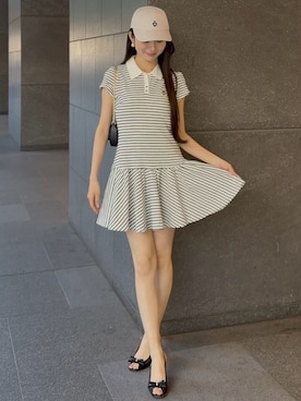 「SNIDEL（スナイデル）のアイテム（バッグ）」を使った、SNIDELさん（レディース・165cm）の夏コーディネート