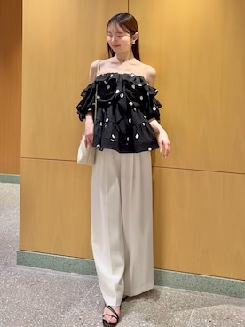 「SNIDEL（スナイデル）のアイテム（トップス）」を使った、SNIDELさん（レディース・160cm）の春コーディネート