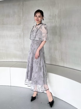 SNIDEL【ドレスラボ】シアージャガードリボンドレス SNIDEL シアージャガードリボンドレス ワンピース - メルカリ