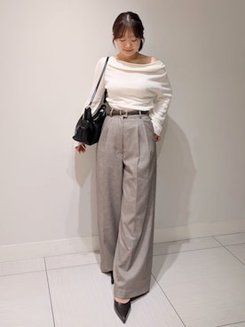 「SNIDEL（スナイデル）のアイテム（ニット/セーター）」を使った、SNIDELさん（レディース・151cm）の秋コーディネート