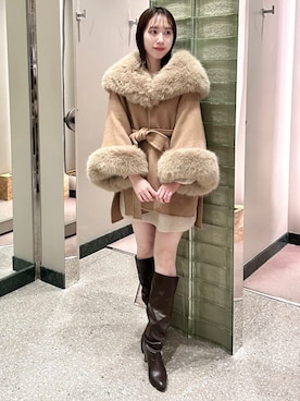 「アイテム（ワンピース/ドレス、ベージュ系）」を使った、SNIDELさん（レディース・162cm）の秋コーディネート