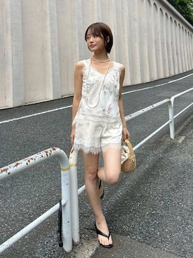 「SNIDEL（スナイデル）のアイテム（アクセサリー）」を使った、SNIDELさん（レディース・153cm）の夏コーディネート