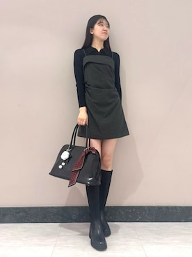 「アイテム（バンダナ/スカーフ）」を使った、SNIDELさん（レディース・174cm）の秋コーディネート