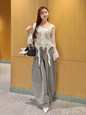 「SNIDEL（スナイデル）のアイテム（パンツ）」を使った、SNIDELさん（レディース・160cm）の冬コーディネート