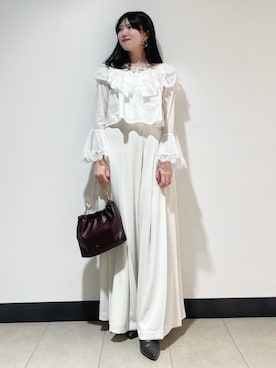 「アイテム（ブーツ、グレー系）」を使った、SNIDELさん（レディース・160cm）の冬コーディネート