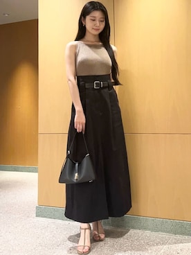 「ニットトップス」｜SNIDELさん（レディース・164cm）の夏コーディネート
